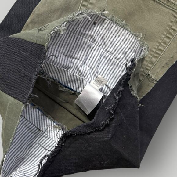 Lovant Men’s Patchwork Cargo Pants Wide Leg  Deconstructed Y2K Style - Picture 8 of 11